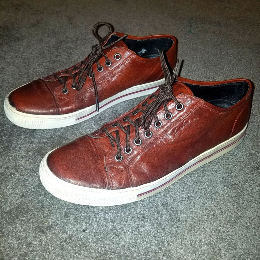Kenneth Cole Mens On The Double Leather Casual Shoes 10M.